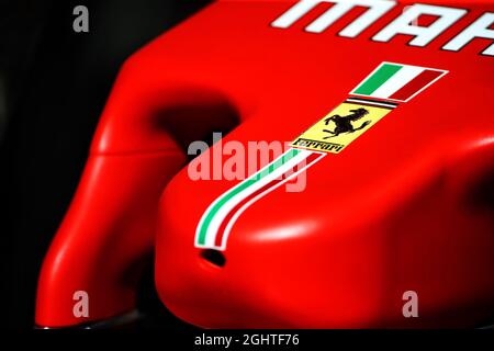 Ferrari SF90 nosecone. 30.08.2019. Formula 1 World Championship, Rd 13, Gran Premio del Belgio, Spa Francorchamps, Belgio, Giorno della pratica. Il credito fotografico dovrebbe essere: XPB/Press Association Images. Foto Stock