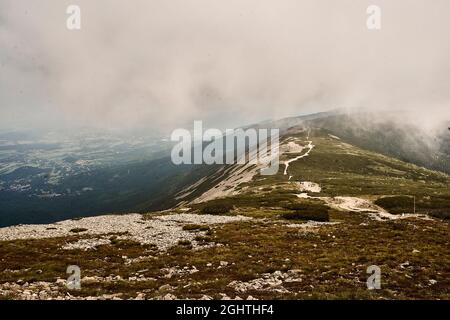 Karpacz, Polonia 05 luglio rifugio di montagna 'Dom Slaski' al monte Karkonosze in Polonia.. Foto Stock