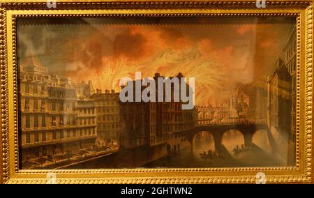 incendie de l'Hôtel-Dieu it 1772 Foto Stock