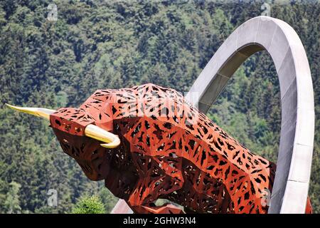 Circuito atmosfera - Bull. Rosso 02.07.2020. Formula 1 World Championship, Rd 1, Gran Premio d'Austria, Spielberg, Austria, Giorno di preparazione. Il credito fotografico dovrebbe essere: XPB/Press Association Images. Foto Stock