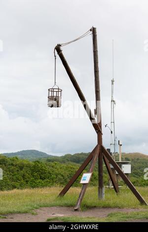 Un antico faro ricostruito, papegojfyr, in Svezia Foto Stock