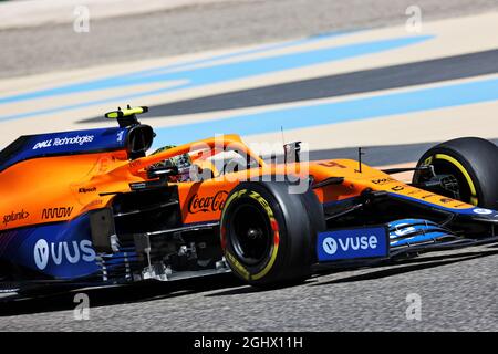 Lando Norris (GBR) McLaren MCL35M. 14.03.2021. Test di formula 1, Sakhir, Bahrain, giorno tre. Il credito fotografico dovrebbe essere: XPB/Press Association Images. Foto Stock