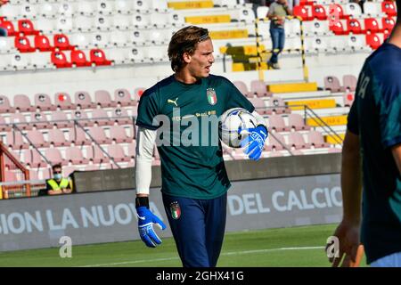 Vicenza, Italia. 07 settembre 2021. CARNESECCHI Marco (Italia) durante i qualificatori Euro 2023 - Italia U21 vs Montenegro, Campionato europeo di calcio UEFA a Vicenza, Italia, Settembre 07 2021 credito: Agenzia indipendente di Foto/Alamy Live News Foto Stock