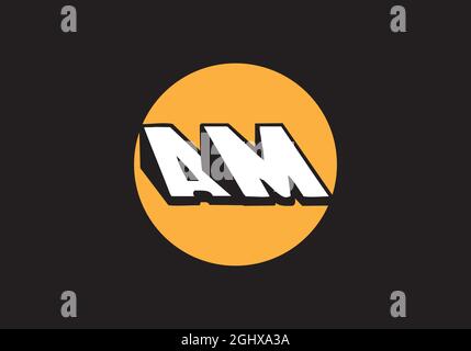 Questa è una lettera creativa logo AM icona design Illustrazione Vettoriale