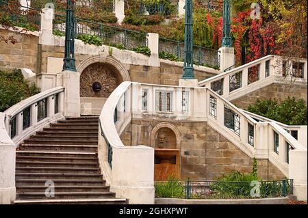 Scalinata Strudlhofstiege a Vienna in Austria Foto Stock