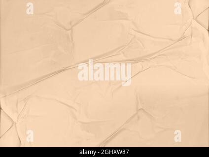 Una grana di carta marrone, stropicciata e stropicciata Foto Stock