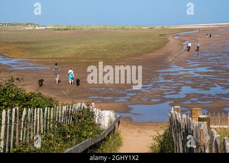Sentiero sulla spiaggia di Holkham. Foto Stock