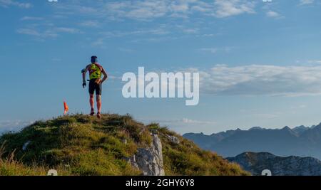 Zorzone Bergamo Italia 5 settembre 2021: 38 km di corsa in Lombardia Foto Stock
