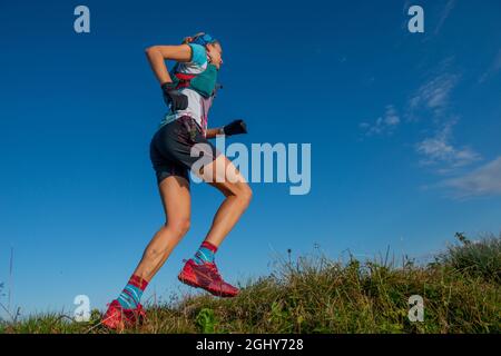 Zorzone Bergamo Italia 5 settembre 2021: 38 km di corsa in Lombardia Foto Stock