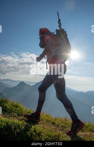 Zorzone Bergamo Italia 5 settembre 2021: 38 km di corsa in Lombardia Foto Stock