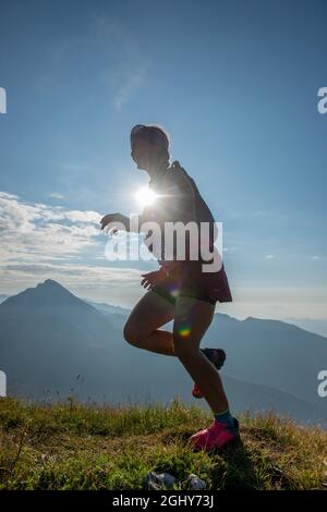 Zorzone Bergamo Italia 5 settembre 2021: 38 km di corsa in Lombardia Foto Stock