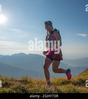Zorzone Bergamo Italia 5 settembre 2021: 38 km di corsa in Lombardia Foto Stock