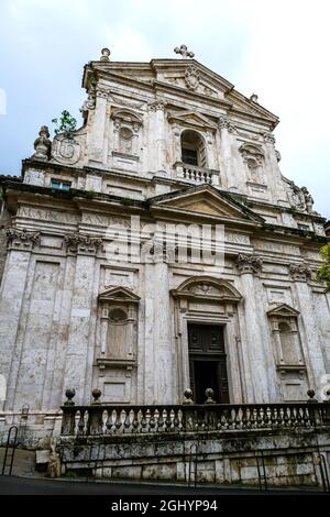 L'esterno della Chiesa di San Filippo Neri a Perugia Umbria Italia Foto Stock