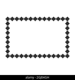 Cornice con motivo di scultura balinese per inviti, certificati, ecc. Illustrazione Vettoriale