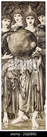 Edward Burne Jones, giorni della creazione, quarto giorno, (Galleria della Bibbia di Dalziels), stampa, 1870-1876 Foto Stock