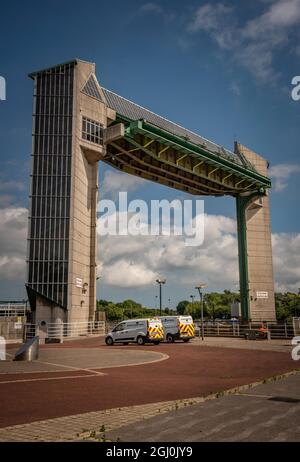 The River Hull Tidal Barrier a Kingston upon Hull, East Yorkshire, Regno Unito Foto Stock