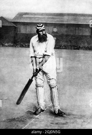 Dipinto del Dr William Gilbert (''WG'') Grace il famoso cricketer. Foto Stock