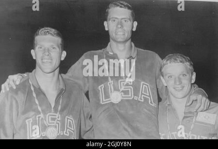 GIOCHI OLIMPICI DIVING UOMINI ALTO DIVING WEBSTER GOLD TOBIAN SILVER PHELPS 3 SETTEMBRE 1960 Foto Stock