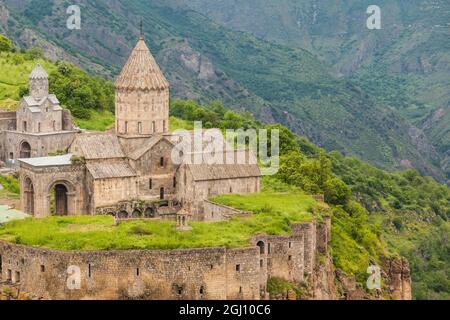 Armenia, Tatev. Monastero di Tatev, 9 ° secolo. Foto Stock