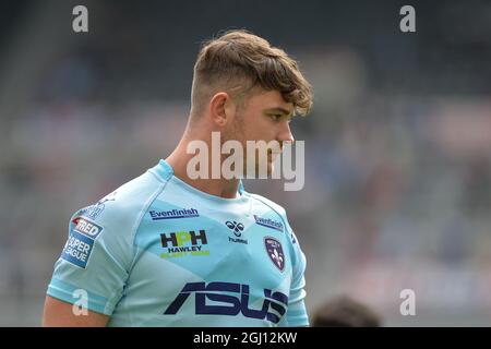 Newcastle, Inghilterra - 5 settembre 2021 - Jordan Crowther di Wakefield Trinity durante il riscaldamento nella Rugby League Betfred Super League Magic Weekend Huddersfield Giants vs Wakefield Trinity al St James' Park Stadium, Newcastle, Regno Unito Foto Stock