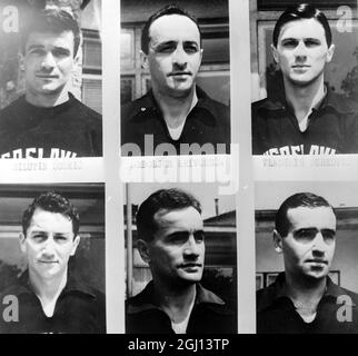 CALCIO JUGOSLAVO SQUADRA PER COPPA DEL MONDO IN CILE - ; 16 MAGGIO 1962 Foto Stock