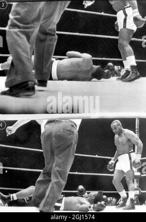 PUGILI SONNY LISTON E FLOYD PATTERSON IN AZIONE - ; 26 SETTEMBRE 1962 Foto Stock