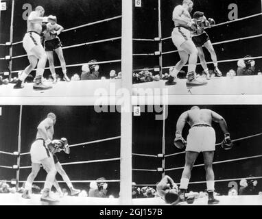 PUGILI SONNY LISTON E FLOYD PATTERSON IN AZIONE - ; 26 SETTEMBRE 1962 Foto Stock