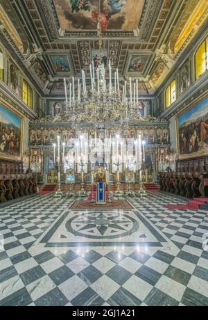 Italia, Trieste, interno della Chiesa Greco-Ortodossa Foto Stock