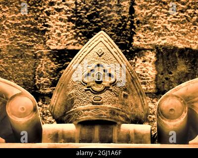 Italia, Vernazza. Immagine infrarossa dell'interno della Chiesa di Santa Margherita di Antiochia. Foto Stock