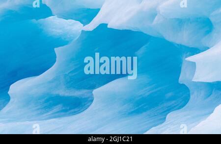 Iceberg alla deriva nel fiordi della Groenlandia meridionale. America, Nord America, Groenlandia, Danimarca Foto Stock