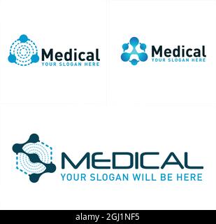 Design moderno del logo medicale iniziale S TECH Illustrazione Vettoriale