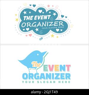Organizzazione al dettaglio anche il logo del baby shop Illustrazione Vettoriale