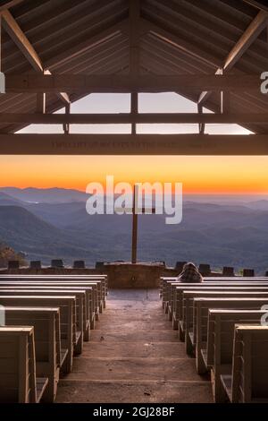 CLEVELAND, CAROLINA DEL SUD - 2 NOVEMBRE 2020: Bella cappella luogo all'alba. Foto Stock