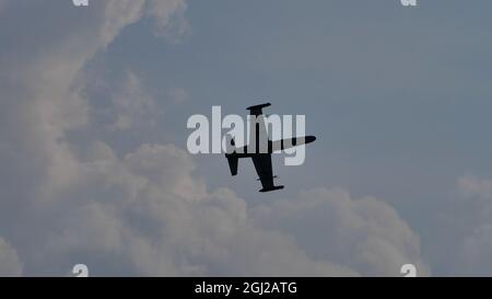 Maribor Airshow Slovenia AGOSTO, 15, 2021 Aero Vodochody L-159 ALCA Light Combat Aircraft e Advanced jet trainer Aircraft di Czech Air Force Foto Stock