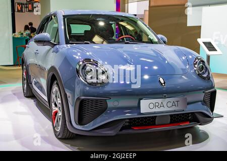 Great Wall Motors ora Good Cat Electric car presentata al salone IAA Mobility 2021 a Monaco di Baviera, Germania - 6 settembre 2021. Foto Stock