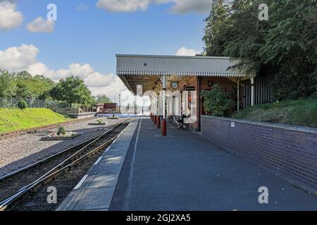 Leicester North Station, Great Central Railway, un'antica ferrovia a vapore che corre tra Loughborough e Leicester, Leicestershire, Inghilterra, Regno Unito Foto Stock