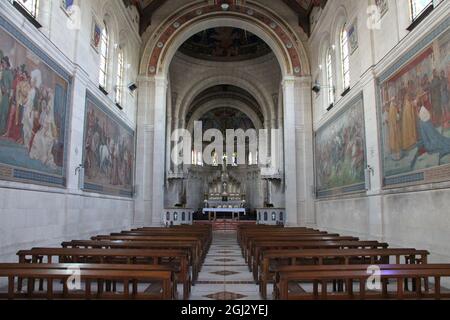 giovanna di basilica ad arco a domrémy-la-pucelle in lorena (francia) Foto Stock