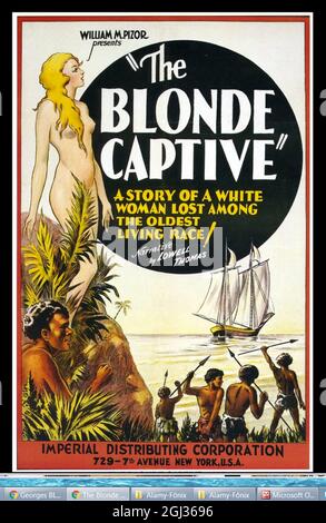 Fare clic sul poster del film Vintage American - 'The Blonde Captive', anni '20 Foto Stock