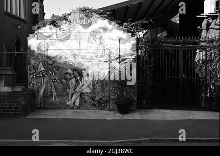 Liverpool Mural vicino Penny Lane a Liverpool Foto Stock