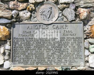Targa storica - campo degli Angeli, California Foto Stock
