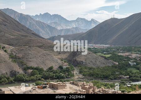 La Valle Panjshir in Afghanistan Foto Stock