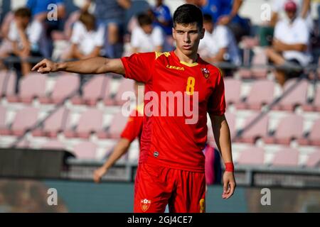 Stadio Romeo menti, Vicenza, Italia, 07 settembre 2021, Milano Vukotic (Montenegro) durante Under 21 - UEFA euro 2023 Qualifiche - Italia vs Montenegr Foto Stock