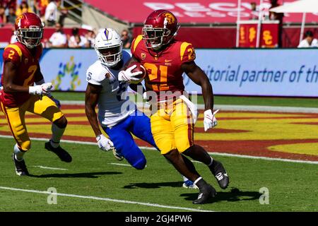 Sud California Trojans sicurezza Isaiah Pola-Mao (21) durante una partita di calcio NCAA contro i San Jose state Spartans, Sabato, 4 settembre 2021, in L Foto Stock