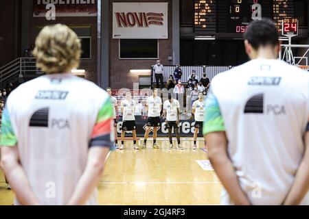 Italia. 08 settembre 2021. Debutto in casa per il team Dutthona Basket in Supercoppa Discovery vs Trento al PalaFerraris di Casale. Bertram Tortona vs Dolomiti energia Trentino 81 - 72. (Foto di Norberto Maccagno/Pacific Press) Credit: Pacific Press Media Production Corp./Alamy Live News Foto Stock