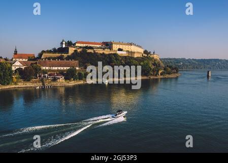 Fortezza di Petrovaradin sul Danubio Foto Stock