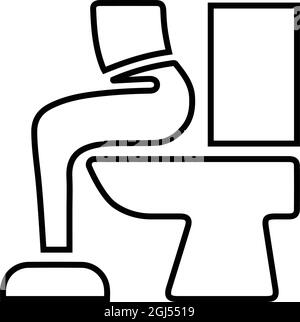 Viscere, diarrea, icona irritabile - uso per scopi commerciali, stampa, web o qualsiasi tipo di progetto. File EPS vettoriale. Illustrazione Vettoriale