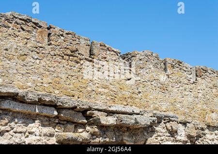 Visita alla fortezza di Akkerman a Bilhorod-Dnistrovskyi, Ucraina il 19 agosto 2020. Fortezza è il monumento dei secoli 13 °-14 Foto Stock