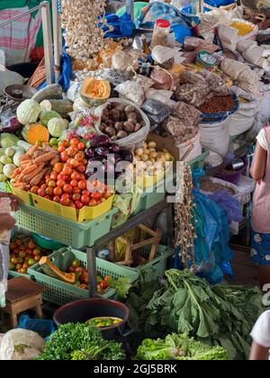 Mercado Municipal di Praia a Platone. La capitale Praia sull'Ilha de Santiago, Capo Verde. Foto Stock