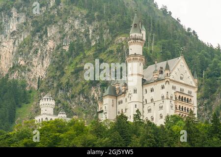 Splendida vista sul Neuschwanstein in Germania Foto Stock