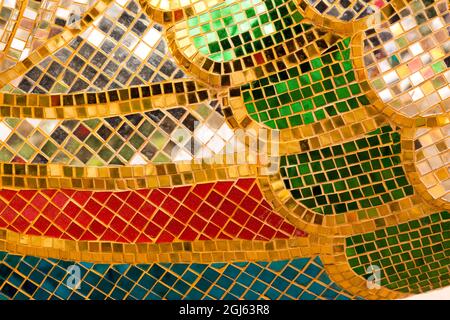 Thailandia, colorato mosaico astratto. Foto Stock